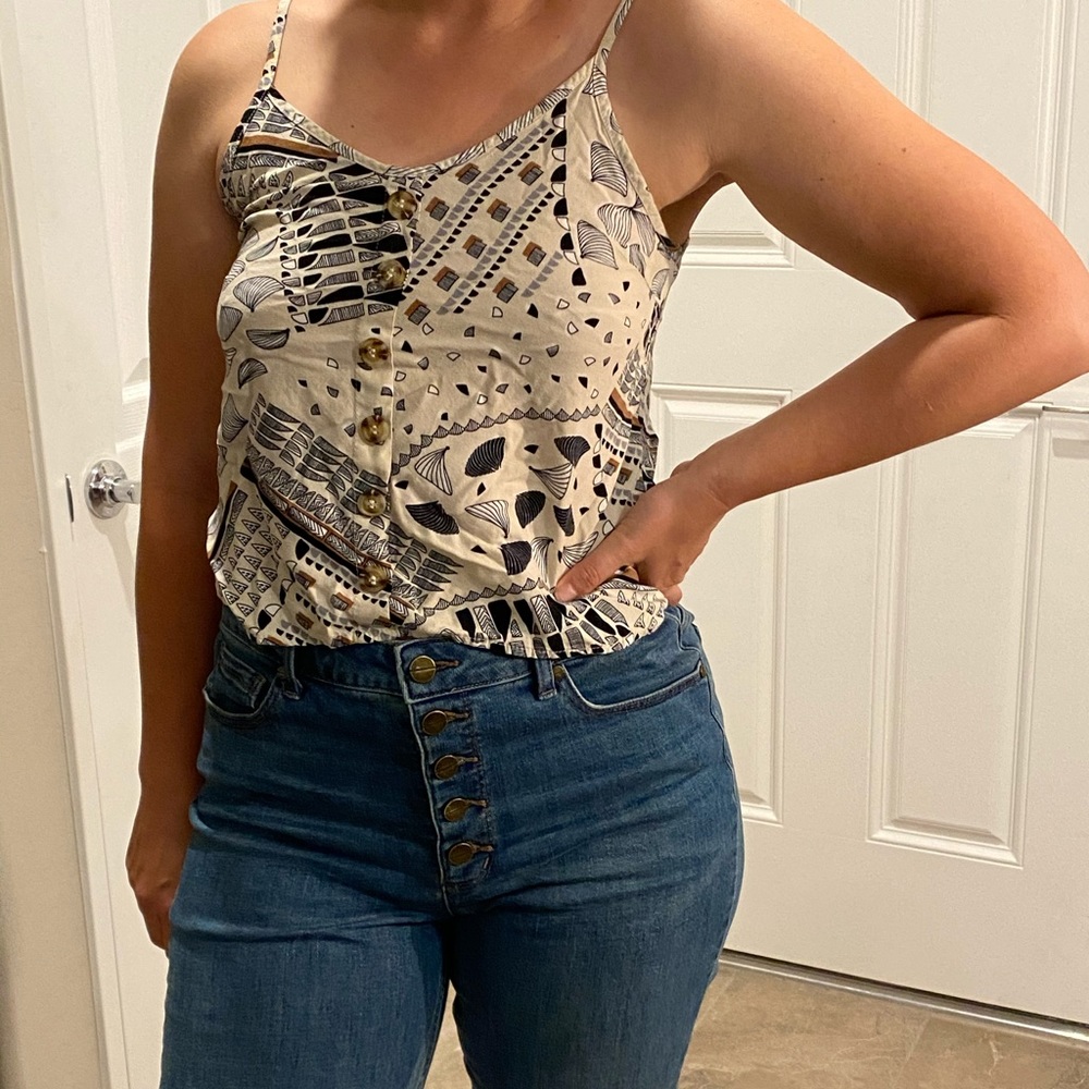 Paper Crane Cropped Tank Top, Size Small
